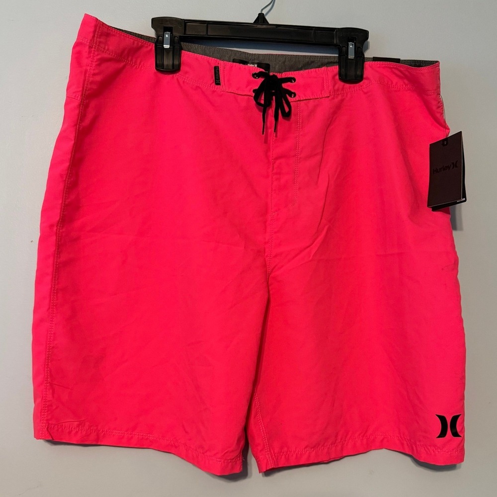 Hurley Men's Size 40 OAO 2.0 Board Shorts Neon Pink 21 Inch Swim Trunks 2072